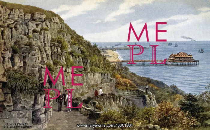 : Zig-Zag Path and Pier, Folkestone, Kent : Zig-Zag Path and Pier, Folkestone, Kent