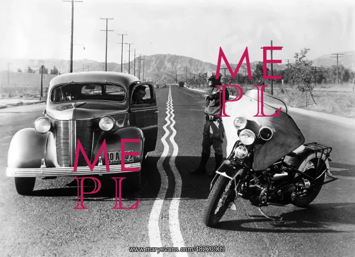 : Zigzag mark on a highway, 1936 : Zigzag mark on a highway, 1936