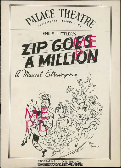 : Zip Goes a Million theatre programme : Zip Goes a Million theatre programme