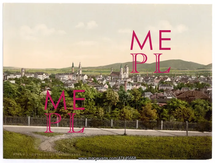 : Zittau, towards the Jeschken, Saxony, Germany : Zittau, towards the Jeschken, Saxony, Germany