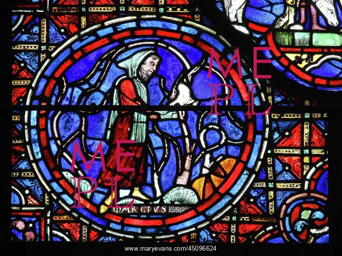  : Zodiac and labours of the months stained glass