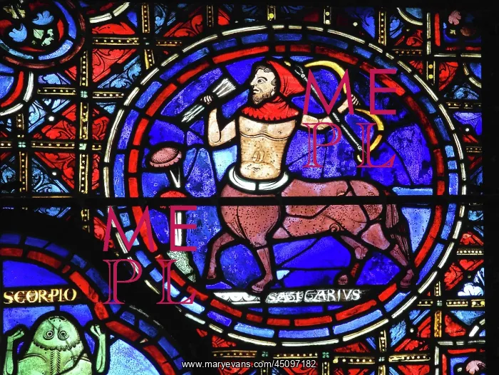 : Zodiac and labours of the months stained glass : Zodiac and labours of the months stained glass