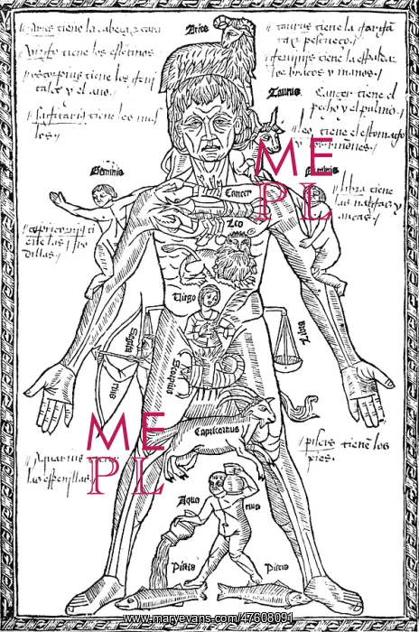 : Zodiac Man, Medical Astrology : Zodiac Man, Medical Astrology