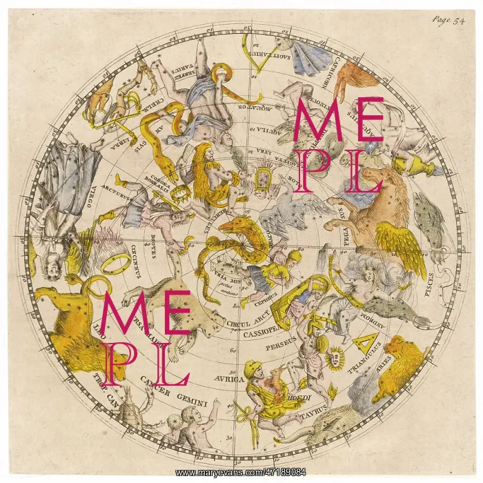  : ZODIAC STAR MAP 1805