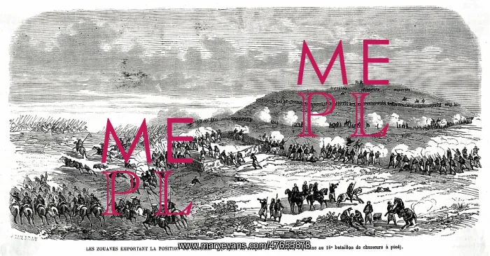 : Zouaves take the position of Majoma : Zouaves take the position of Majoma