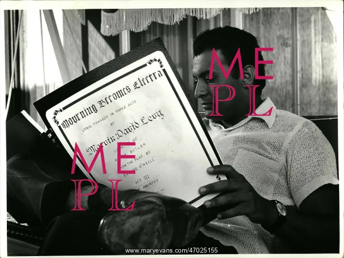 : Zubin Mehta, Indian conductor, studying a score : Zubin Mehta, Indian conductor, studying a score