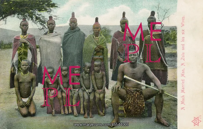 : Zulu Man with his Six Wives : Zulu Man with his Six Wives