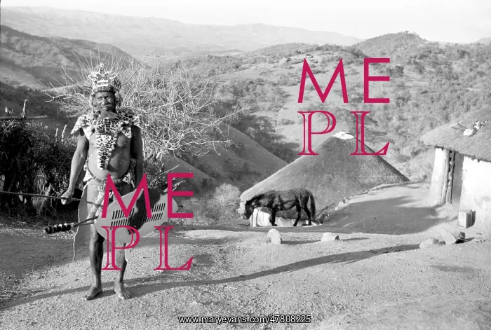  : Zulu village: with villagers
