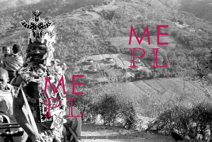  : Zulu village: with villagers