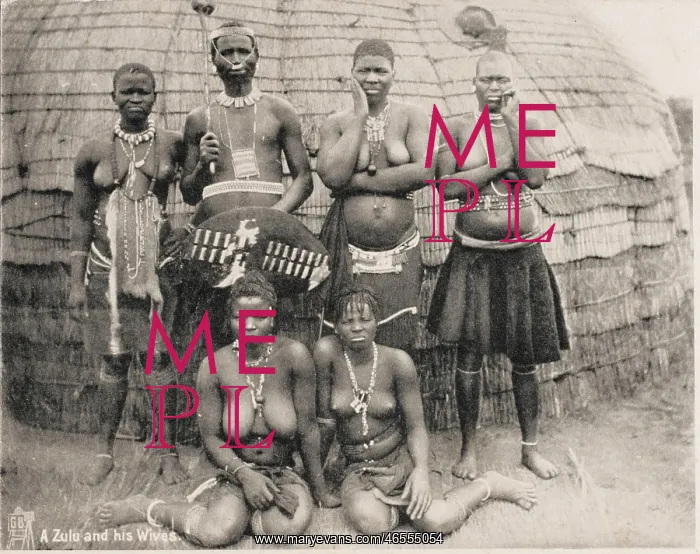 : Zulu warrior and his five wives : Zulu warrior and his five wives