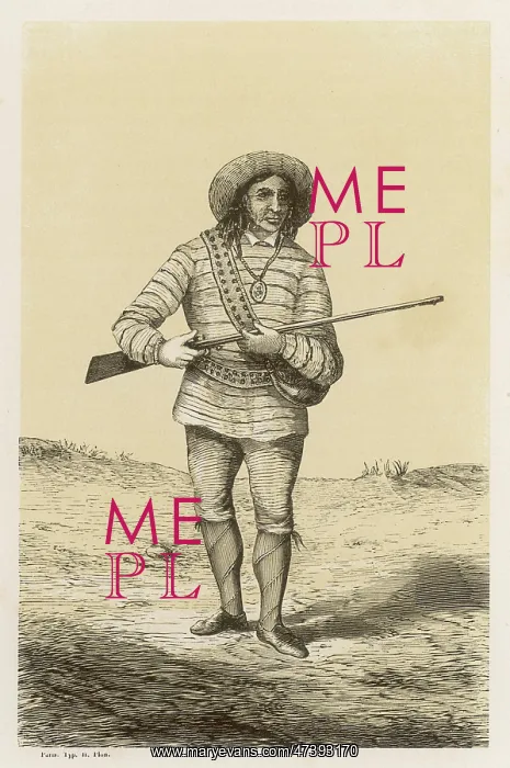 : ZUNI MAN. Man of the Zuni people in somewhat westernised dress and carrying a gun : ZUNI MAN. Man of the Zuni people in somewhat westernised dress and carrying a gun