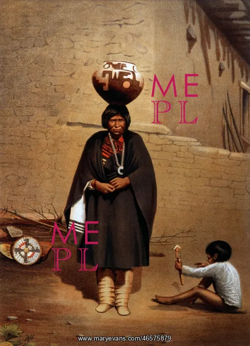 : Zuni Woman Carrying Water : Zuni Woman Carrying Water