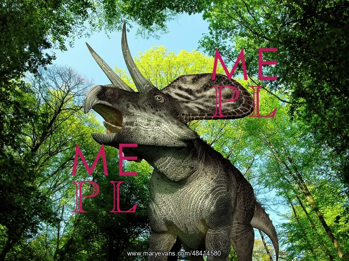 : A Zuniceratops wanders a Cretaceous forest : A Zuniceratops wanders a Cretaceous forest