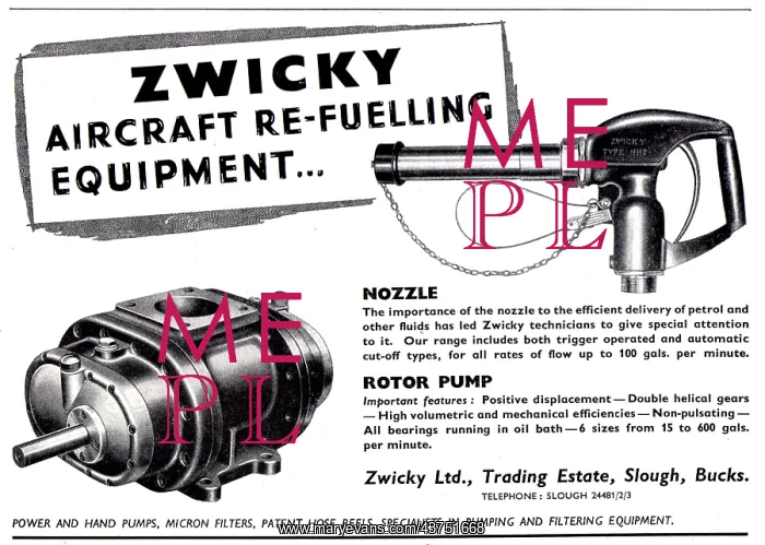  : Zwicky Aircraft Refuelling Equipment