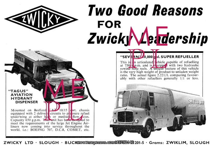 : Zwicky Aircraft Refuelling Equipment - : Zwicky Aircraft Refuelling Equipment -