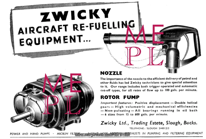 : Zwicky Refuelling Equiipment : Zwicky Refuelling Equiipment