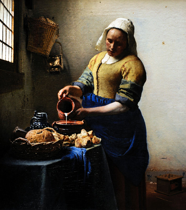 Johannes Vermeer (1632-1675). Dutch painter. The Milkmaid, c, 1660. Rijskmuseum. Amsterdam. Netherlands.