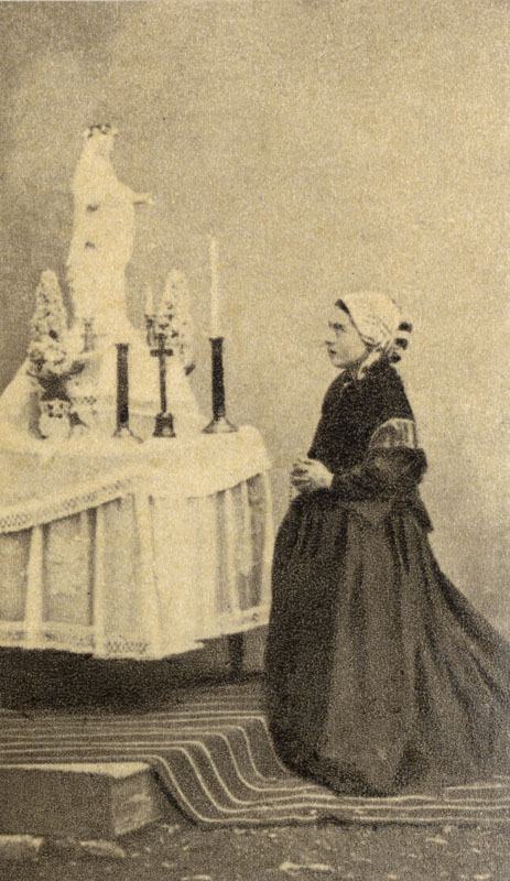 Bernadette Soubirous (1844-1879), French peasant girl of Lourdes, whose claim to have encountered Jesus's mother Mary earned her sainthood but also a lot of unwelcome attention.
1864