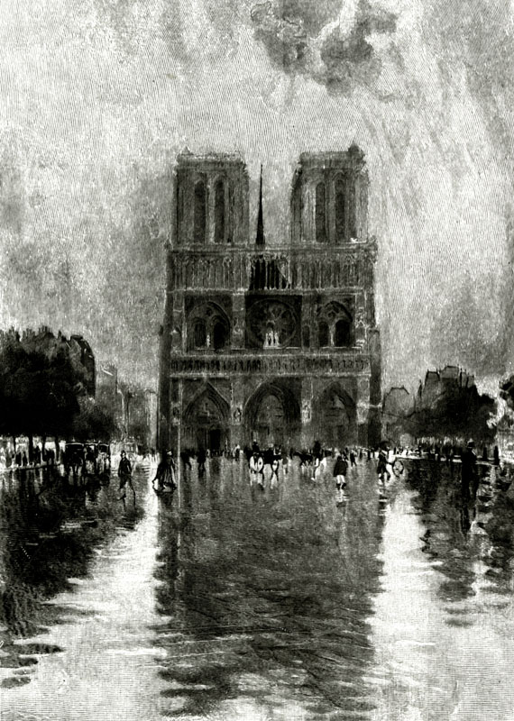 Paris, France - Notre-Dame. Date: 1906