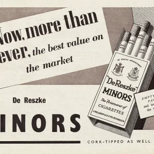 1940 UK Magazine De Reszke Minor Cigarette Ad 1940 UK Magazine De Reszke Minor Cigarette Ad