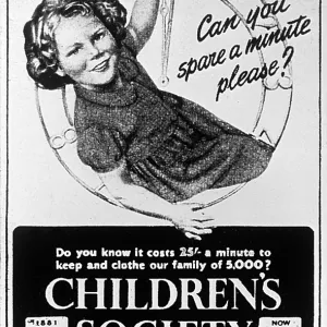 Advertisement for the Children's Society Advertisement for the Children's Society