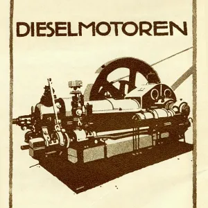 An advertisement for MAN diesel motors An advertisement for MAN diesel motors