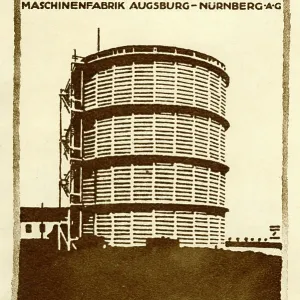 An advertisement for MAN gas holders An advertisement for MAN gas holders