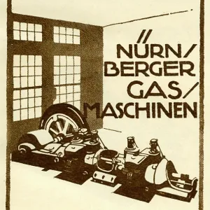 An advertisement for MAN gas machinery An advertisement for MAN gas machinery