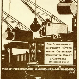 An advertisment for MAN industrial cranes An advertisment for MAN industrial cranes