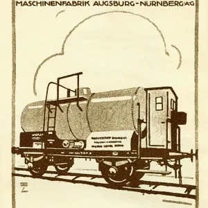 An advertisement for MAN train tankers An advertisement for MAN train tankers