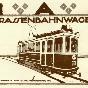An advertisement for MAN tramcars An advertisement for MAN tramcars