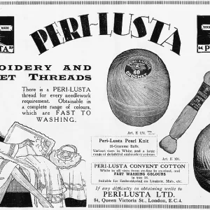 advert for Peri-Lusta cotton threads