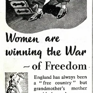 Advert for Tampax, Women are winning the War of Freedom