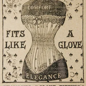 Advertisement for Thomson's glove-fitting corset Advertisement for Thomson's glove-fitting corset