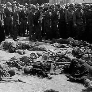 Allied Soldiers Standing in a Ring Around A Allied Soldiers Standing in a Ring Around A