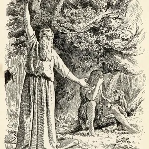 Ancient British Druids pick Mistletoe Ancient British Druids pick Mistletoe