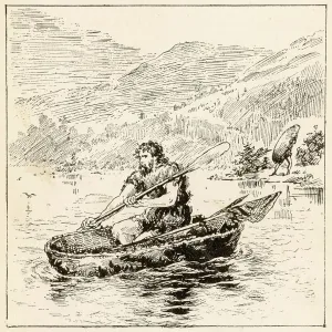 An Ancient Briton in a coracle An Ancient Briton in a coracle