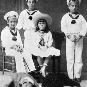Andrei, Kirill and Boris Vladimirovich and sister Elena