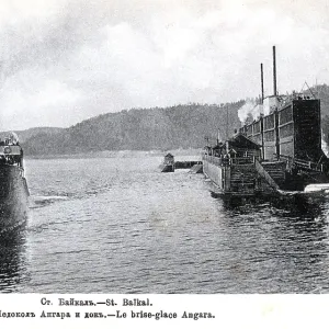 The Angara approaching the dock at Port Baikal The Angara approaching the dock at Port Baikal