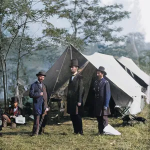 Antietam, Md. Allan Pinkerton, President Lincoln, and Maj. G Antietam, Md. Allan Pinkerton, President Lincoln, and Maj. G