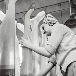 Aristoc staff handling stockings Aristoc staff handling stockings