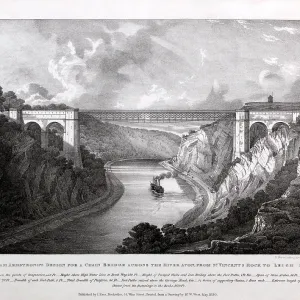 Armstrong's design for a chain bridge across the River Avon Armstrong's design for a chain bridge across the River Avon