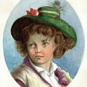 Artwork by Florence Auerbach, boy in a hat Artwork by Florence Auerbach, boy in a hat
