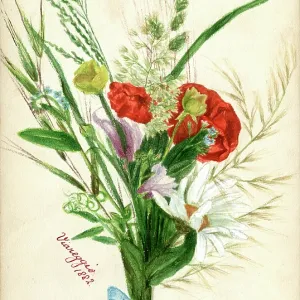 Artwork by Florence Auerbach, bunch of flowers Artwork by Florence Auerbach, bunch of flowers