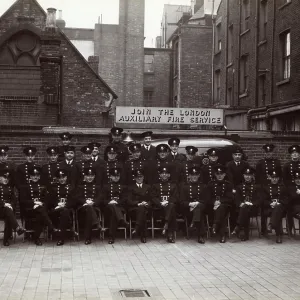 Auxiliary firefighters group photograph, WW2 Auxiliary firefighters group photograph, WW2