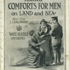 Baldwin's knitting leaflet, WW1 Baldwin's knitting leaflet, WW1