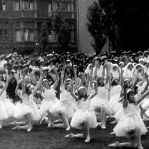 Ballet Performers Dancing For Soldiers