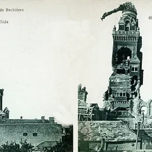 Basilica of Notre-Dame de Brebieres, before and after Basilica of Notre-Dame de Brebieres, before and after