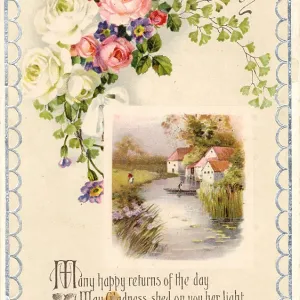 Birthday postcard from mother to daughter Birthday postcard from mother to daughter