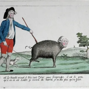 Bloody Animal ! Engraving. Paris Bloody Animal ! Engraving. Paris
